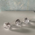 Coquille-greb - klart glas og rustfrit stål